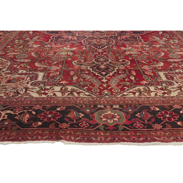Antique Persian Heriz Rug, 10'02 X 12'09 For Sale - Image 4 of 10