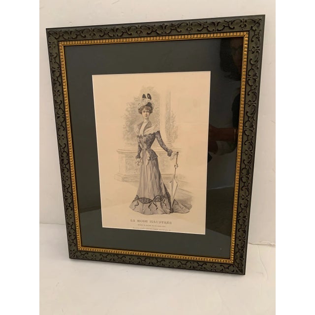 Black and White Engraving of Victorian Lady For Sale - Image 9 of 9