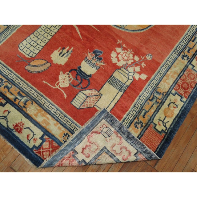 Textile Early 20th Century Zabihi Collection Tibetan Pictorial Rug - 5'11" x 9'3" For Sale - Image 7 of 9