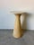 Vintage Organic Modern Minimalist Italian Travertine Pedestal Side Table/ Sold For Sale - Image 4 of 12