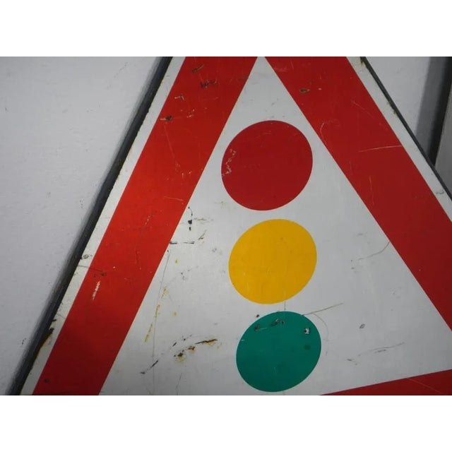 Metal Vintage Road Sign, 1980s For Sale - Image 7 of 9