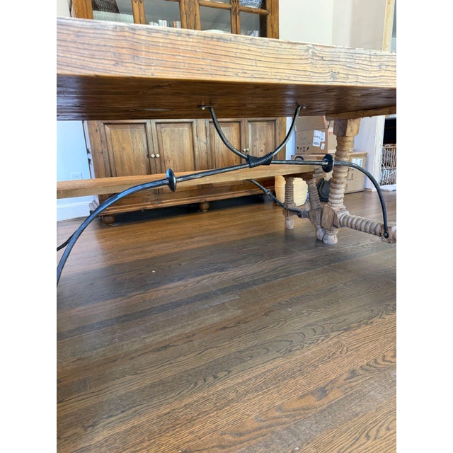 Rough Hewn Dining Table With Bench Seating For Sale In Nashville - Image 6 of 8