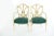 Green Hand Painted / Giltwood Framed Dining Chairs - Set of 8 For Sale - Image 8 of 13