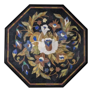 Italian Florentine Pietra Dura Stone Inlay Marble Table Top