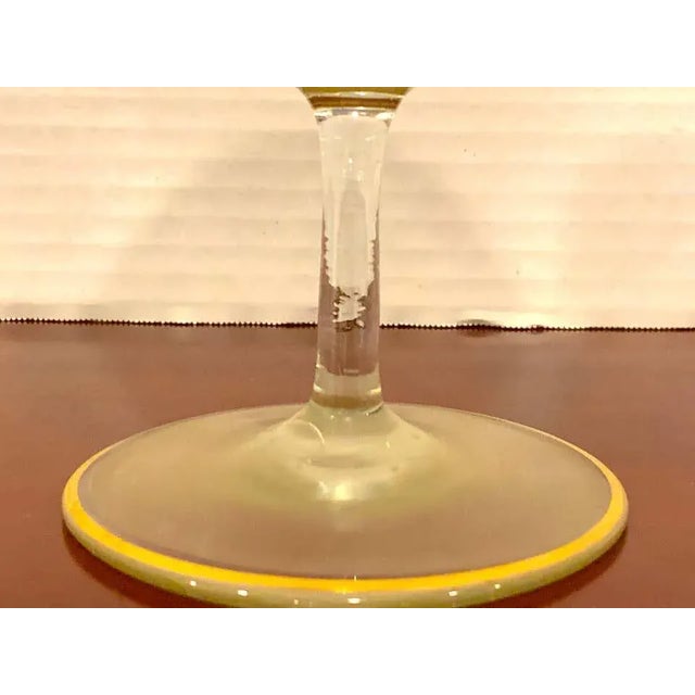 Neoclassical Early 20th Century Set of Six Gilt Enameled Frosted Grand Coupes/ Dessert or Seafood For Sale - Image 3 of 11