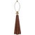 Metal Paul Dupre-Lafon Style Scalloped Brown Alligator Leather Table Lamp, C. 1940s For Sale - Image 7 of 7