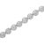 Haus of Brilliance .925 Sterling Silver 1/2 Cttw Miracle Set Round Diamond Bezel Design Link Bracelet - 7.25" For Sale - Image 4 of 7
