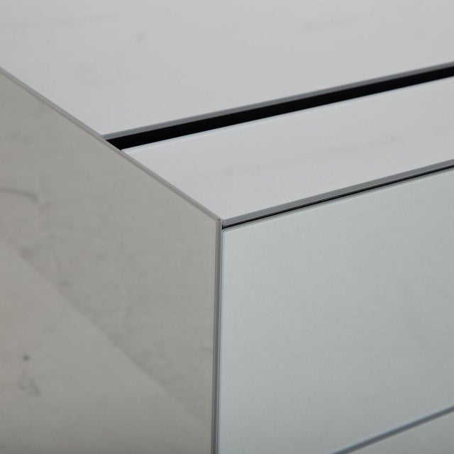 Silver Cocoon Sideboard with Glass Top and Mirror from Spectral For Sale - Image 8 of 16