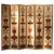 19th Century Italian Six-Panel Painted Wood Folding Screen in Gilt Bronze Frame For Sale