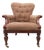 Vintage Hickory Chair Edwardian Club Chair in Mahogany With Brass Casters For Sale