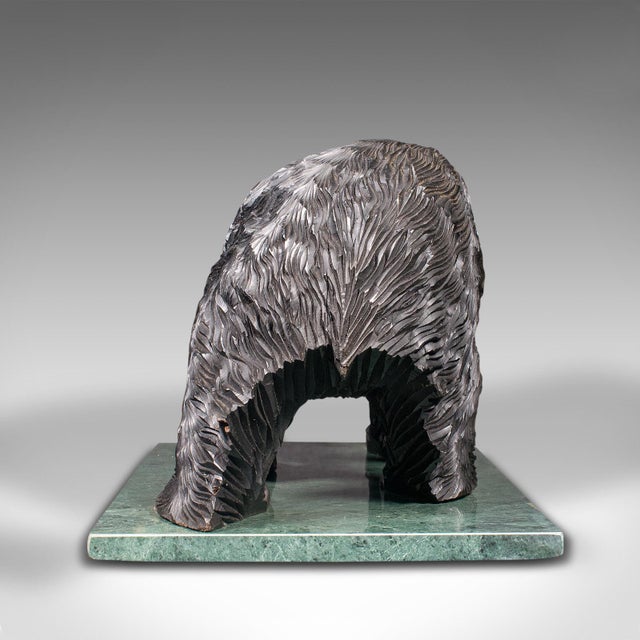 1920s Antique Decorative Bear Figure, Japanese, Carved Cedar, Kibori Kuma, Folk Art For Sale - Image 5 of 12
