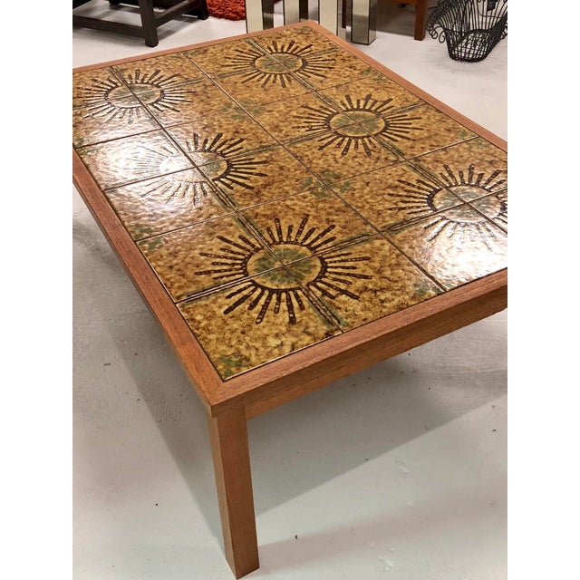 Mid Century Danish Modern Teak Tile Top Coffee Table Chairish
