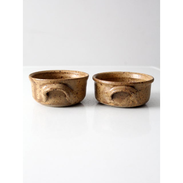 Vintage Studio Pottery Bowls Pair For Sale - Image 4 of 11