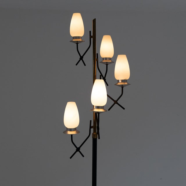 Italian Floor Lamp with Five Lights, 1950s For Sale - Image 4 of 9