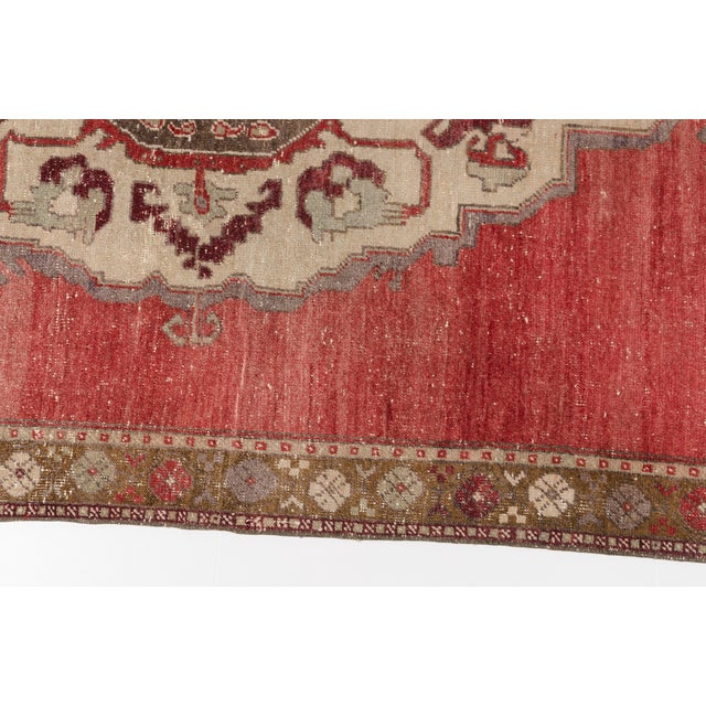 Vintage Hand-Knotted Turkish Oushak Rug For Sale - Image 9 of 9