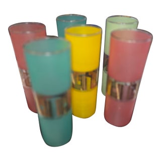 1940s Mid Century Modern Highball Glasses - Set of 6 For Sale