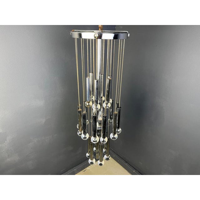 1970s Vintage Chandelier from Gaetano Sciolari, 1970s For Sale - Image 5 of 13