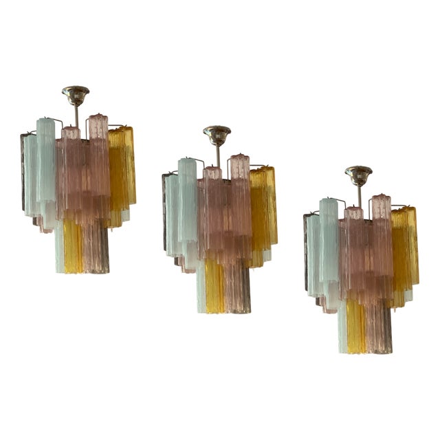 Italian Murano Chandelier, Set of 3 For Sale