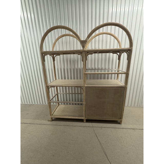 Vintage Rattan Pencil Reed Display Etegere For Sale - Image 10 of 12