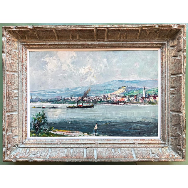 Impressionistic View of Castle Johannisberg by Rheingau Artist Willy Holtmann, from Oestrich-Winkel For Sale - Image 10 of 10
