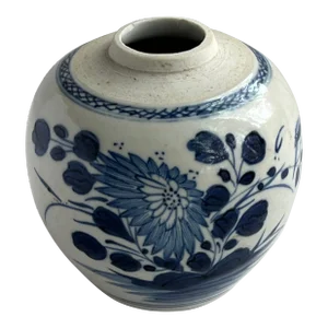 Blue and White Chinoiserie Vase