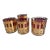 Vintage Culver 22-Karat Gold & Red Moorish Rocks Glasses- Set of 4 For Sale