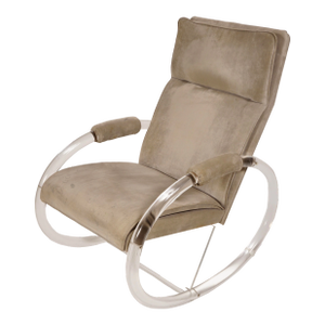 1970s Vintage Charles Hollis Jones Lucite Rocking Chair