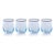 Contemporary Sicilian 4-Piece Swirl Glass Tumbler Set, Aqua with Navy Lip Wrap For Sale - Image 3 of 3