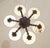 Art Deco Bronze Chandelier with Six Alabaster Lampshades, Made in Italy in the 1950s/1960s. For Sale - Image 11 of 18