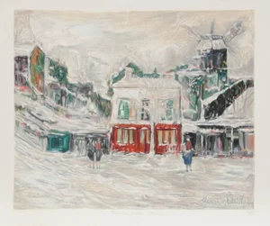 Maurice Utrillo - Montmarte Lithograph