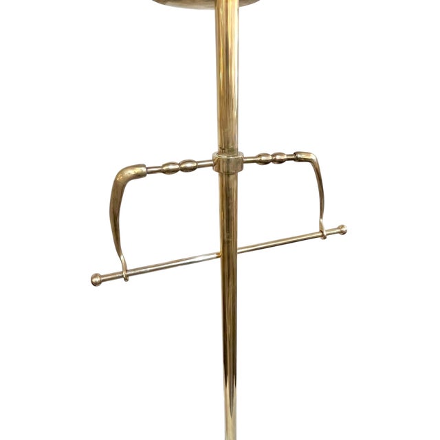 Mid 20th Century Brass Adjustable Valet Coat Rack With Paw Feet For Sale - Image 6 of 17
