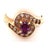 2010s 14 Karat Yellow Gold Purple Peridot Ring With Round Diamond Accents 0.14 TDW, Size 7.5 For Sale - Image 5 of 10