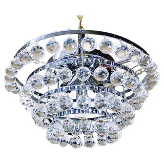 German Crystal Ceiling Lamp from Faustig, 1970s For Sale