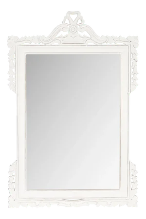 Scroll Wall Mirror in White