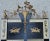 Wood Antique 19th Century Continental Gilt Pier Mirror With Flower Basket Crest & Faux Marbleized Pilasters For Sale - Image 7 of 12