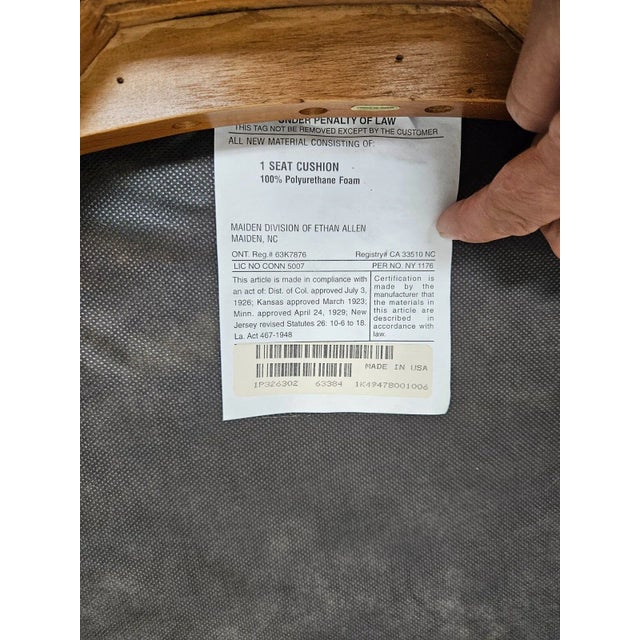 1990s Pair Chairs Ethan Allen Tuscany Pretzel Back Dining Room Side Newport French For Sale - Image 11 of 11