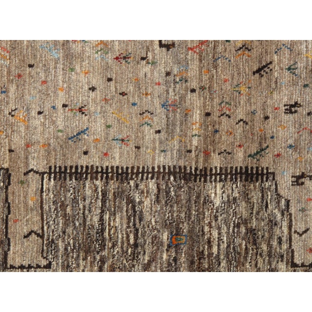 Persian Vintage Hand-Knotted Persian Gabbeh Rug 2'9" X 4'0" For Sale - Image 3 of 6