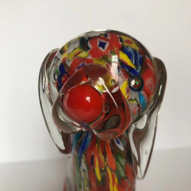 Mid-Century Modern Murano Style Art Glass Dog Figurine For Sale - Image 9 of 11