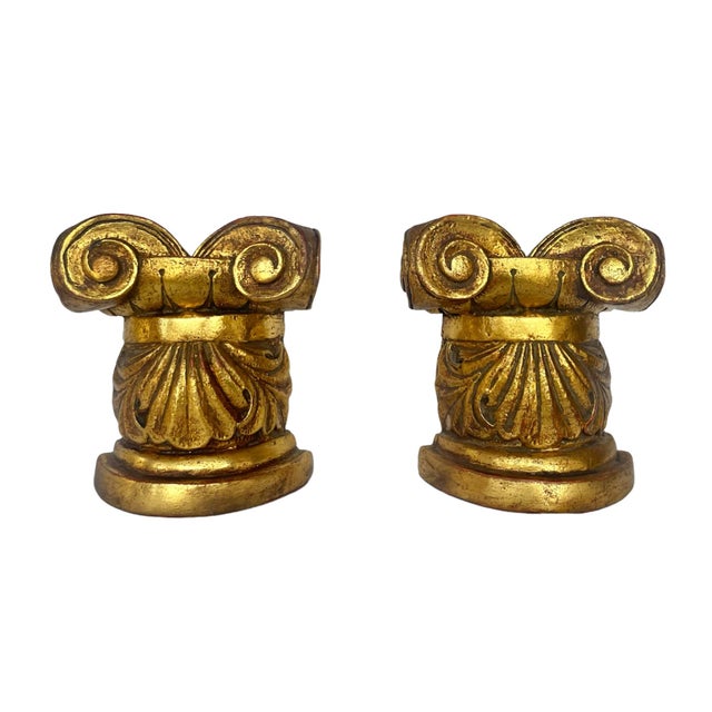 Neoclassical 1960s Italian Neoclassical Gilded Bookends - a Pair For Sale - Image 3 of 6