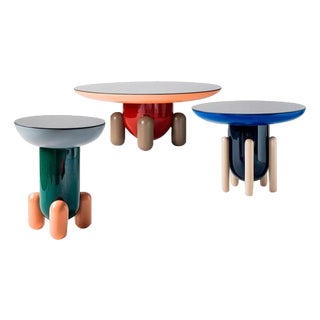 1 Explorer Tables with Fiberglass by Jaime Hayon for BD Barcelona, Set of 3 For Sale