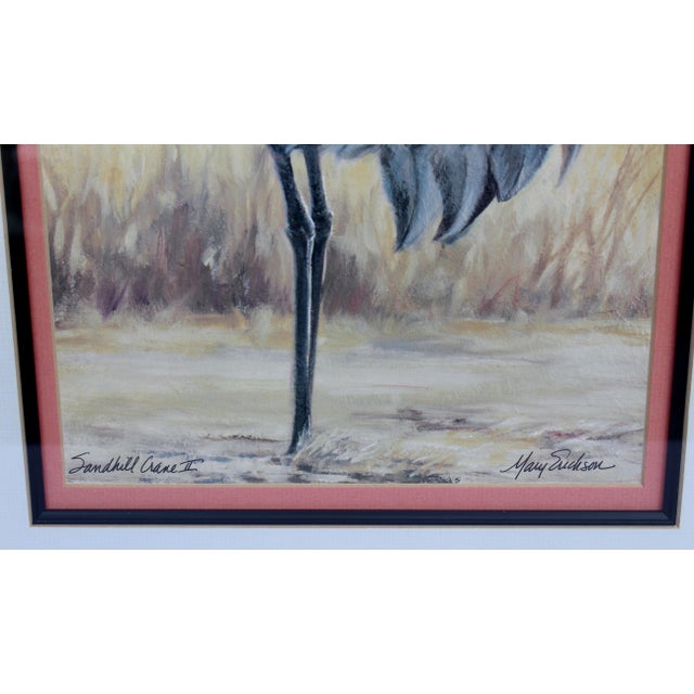 1990s Mary Erickson Signed Crane Print Set – Sandhill Crane I, Sandhill Crane II & Whooping Crane – Framed Coastal Wildlife Art (Set of 3) For Sale - Image 12 of 17