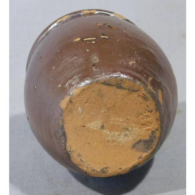 Late 18th Century 18th Century American Brown Glaze Condiment Jar For Sale - Image 5 of 5
