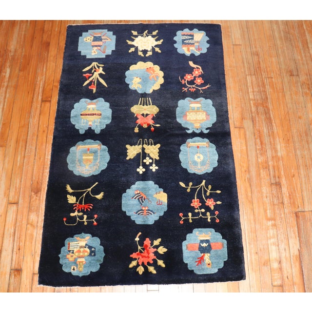 Late 20th Century Tibetan Pictorial Rug - 3'5" x 5'6" For Sale - Image 9 of 18