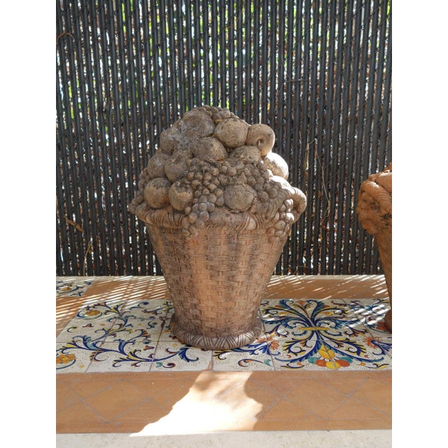 Italian Mid Century Cesto di Frutta Impruneta Terracotta Centerpiece - a Pair For Sale - Image 12 of 12