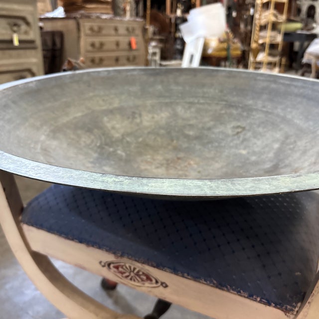 Mid 20th Century Mid 20th Century Large Verdigris Copper Charger For Sale - Image 5 of 10