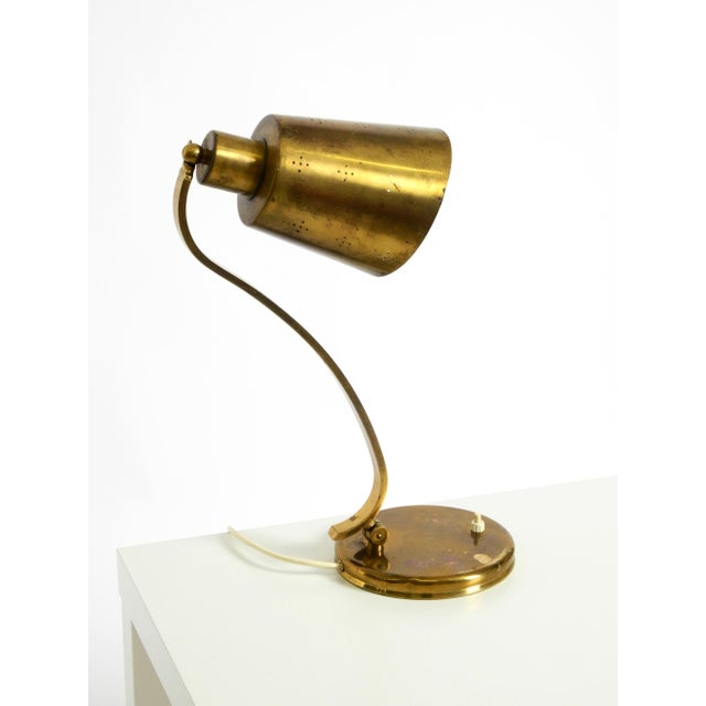 Large Mid-Century Modern Brass Table Lamp, 1950s For Sale - Image 9 of 18