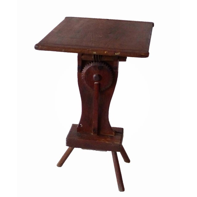 Side Table Primitive Rustic Style Pine For Sale - Image 4 of 4