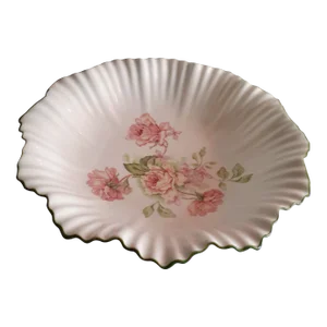 Vintage Musee Bernardaud Limoges France Fine Porcelain Ruffled Bowl