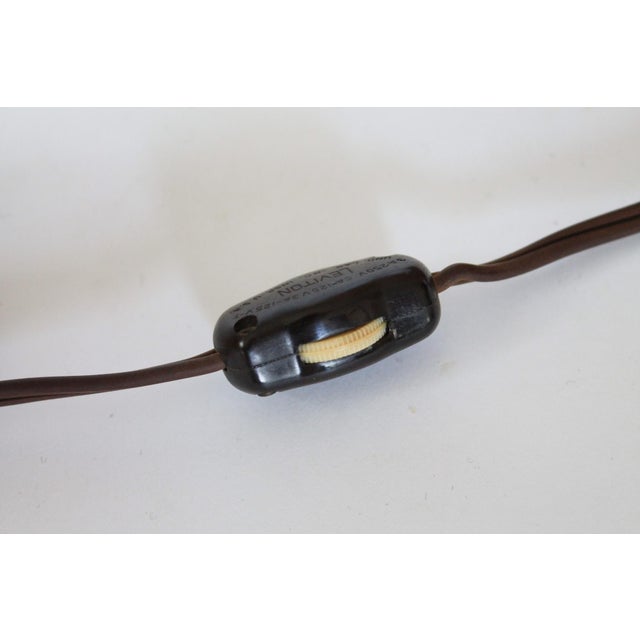 Mid-Century Modern Ceramic and Walnut Lamp For Sale - Image 10 of 12