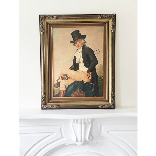 Mid 20th Century Jacques Louis David Portrait of Pierre Sériziat Neoclassical Gilt Framed Wall Art For Sale - Image 10 of 14